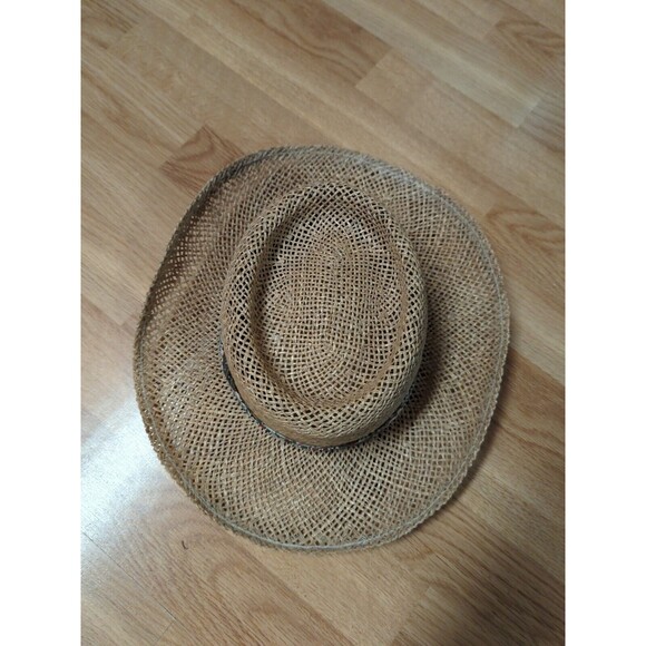 Country Gentleman Straw Hat Fedora Medium Ribbon Made USA - Picture 3 of 7